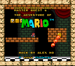 Super Mario World Master Quest 6 - The Adventure of Mario Title Screen